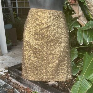 Cache  a gold sequin pencil skirt